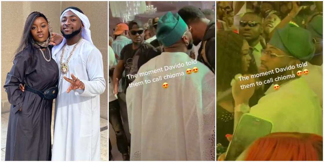 Davido and Chioma at Isreal's wedding. Davido and Chioma at Isreal's wedding.