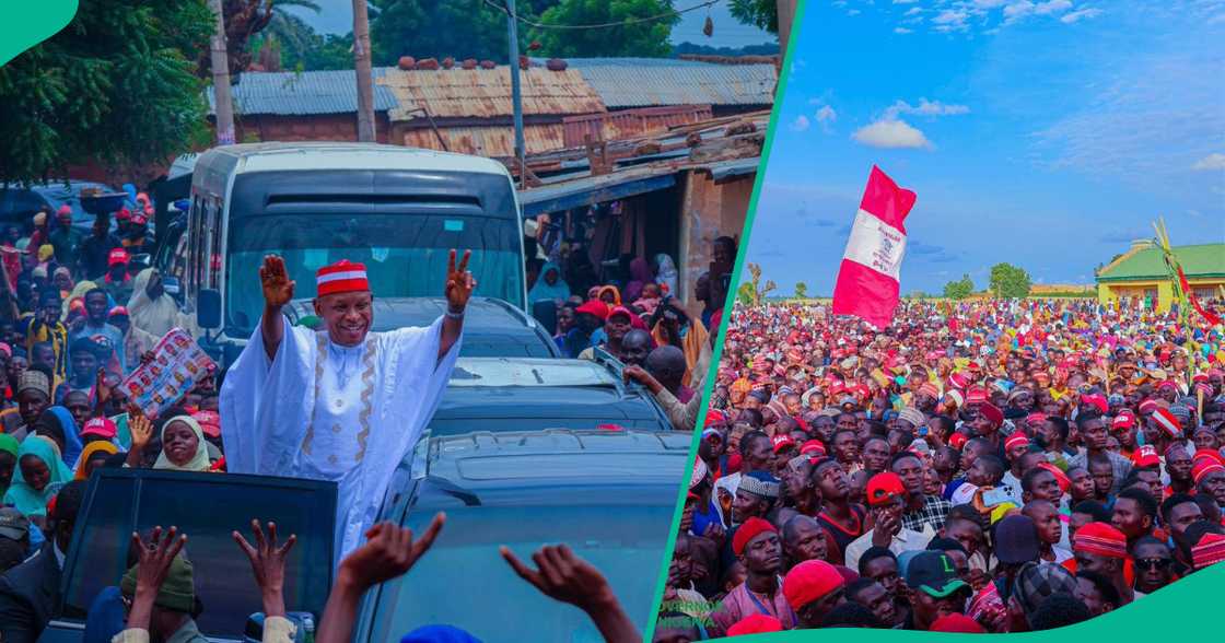 Gwamna Abba a wurin kamfe.