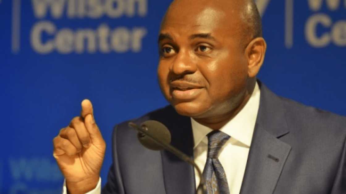 Dan takarar shugaban kasa, Kingsley Moghalu. Dan takarar shugaban kasa, Kingsley Moghalu.