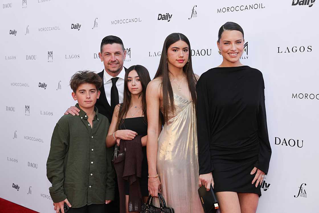 Film producer Andre Lemmers, Adriana Lima, and their kids Film producer Andre Lemmers, Adriana Lima, and their kids