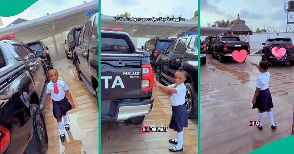 Girl ditches her usual ride, chooses Hilux to take to school