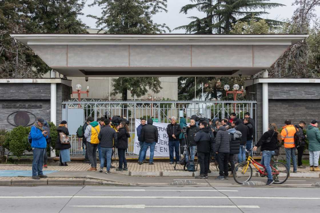 Relatives wait for news after the partial collapse of a copper mine in Rancagua, Chile Relatives wait for news after the partial collapse of a copper mine in Rancagua, Chile
