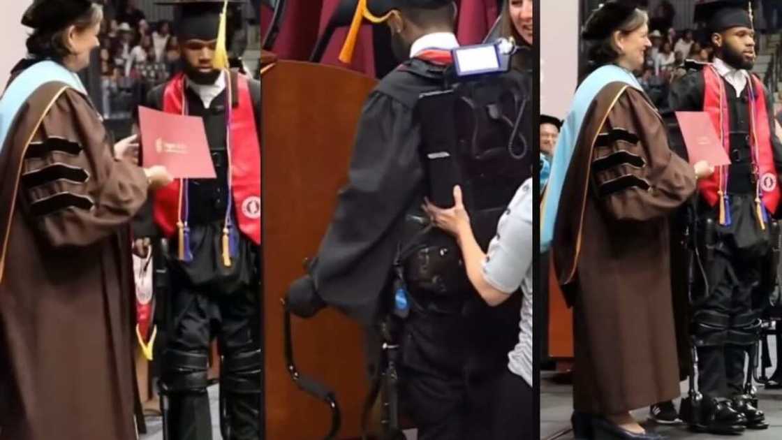 Robot aids man to walk Robot aids man to walk