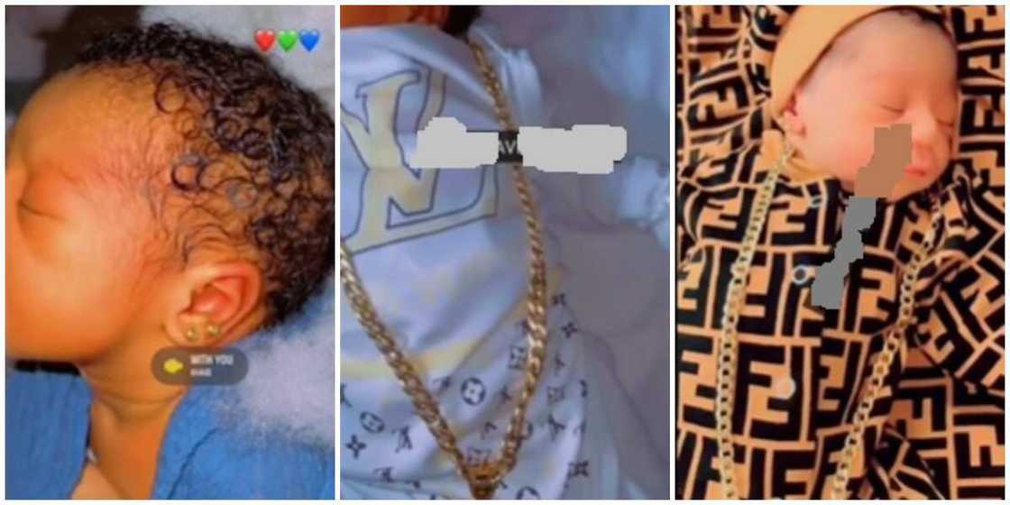 Photos of baby with jewellery. Photos of baby with jewellery.