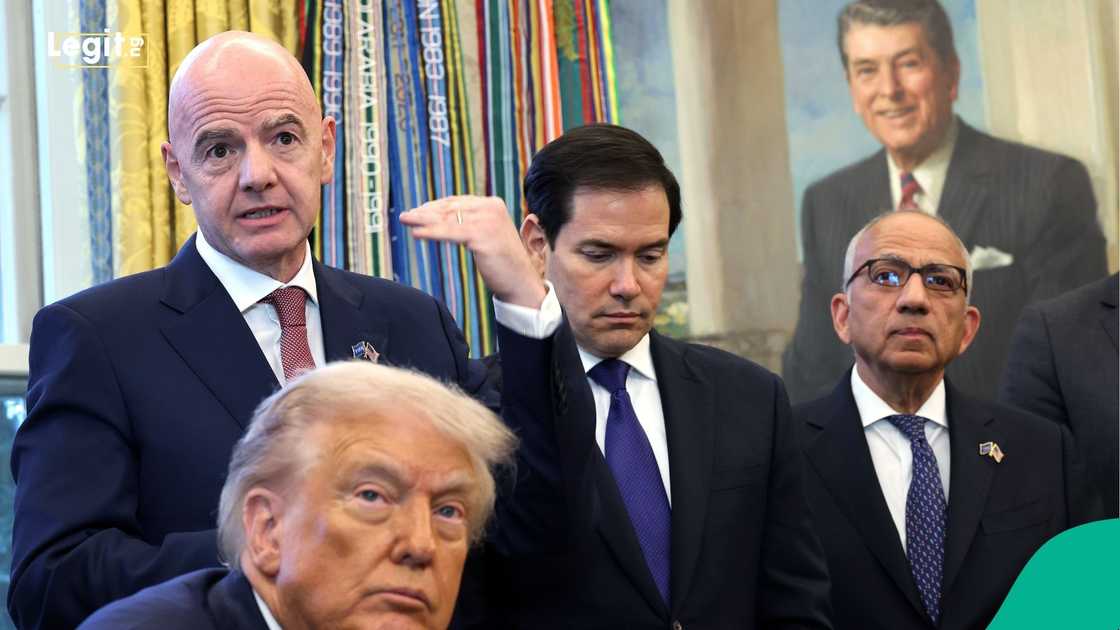 US, Donald Trump, FIFA, Gianni Infantino, White House, Washington, Oval Office, White House.