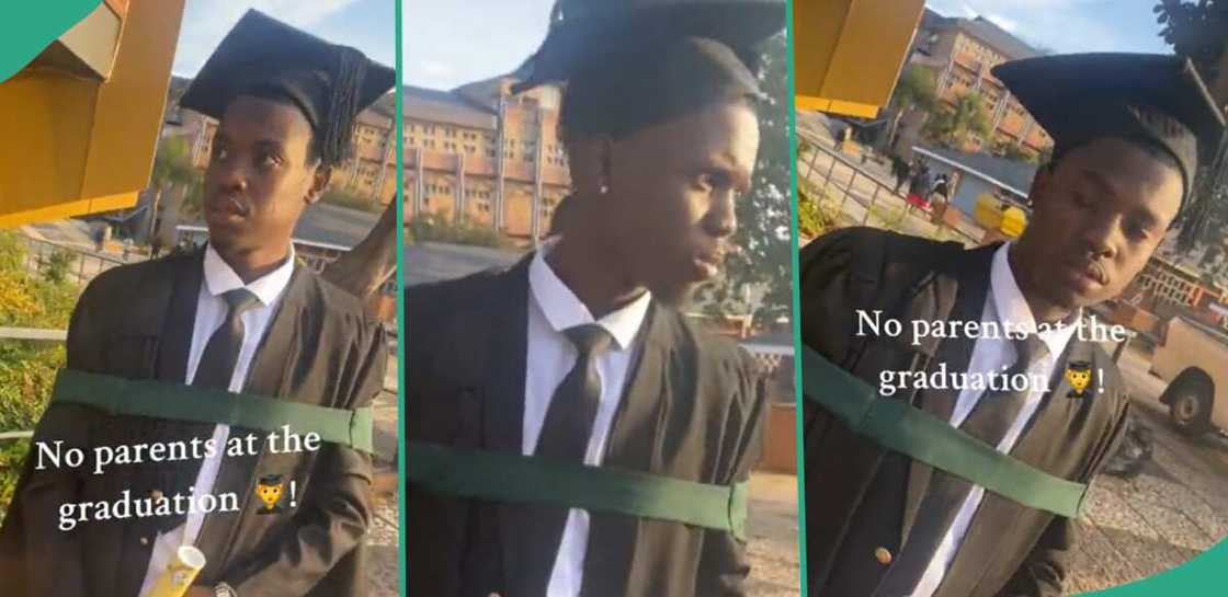 Graduate laments as parents fail to show up. Graduate laments as parents fail to show up.