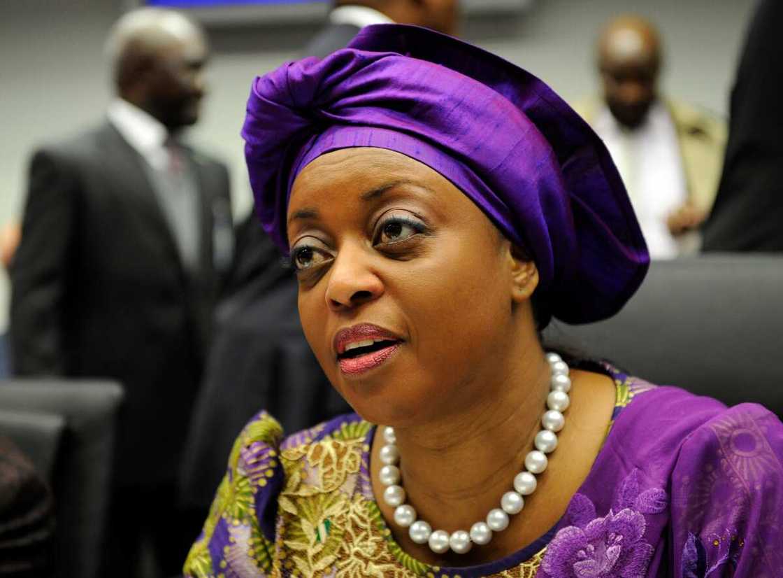 Diezani Alison-Madueke in purple Diezani Alison-Madueke in purple