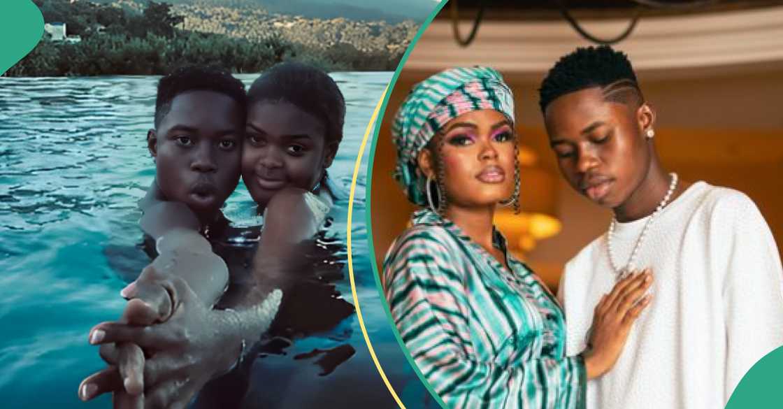 Peller and Jarvis in a pool in South Africa Peller and Jarvis in a pool in South Africa