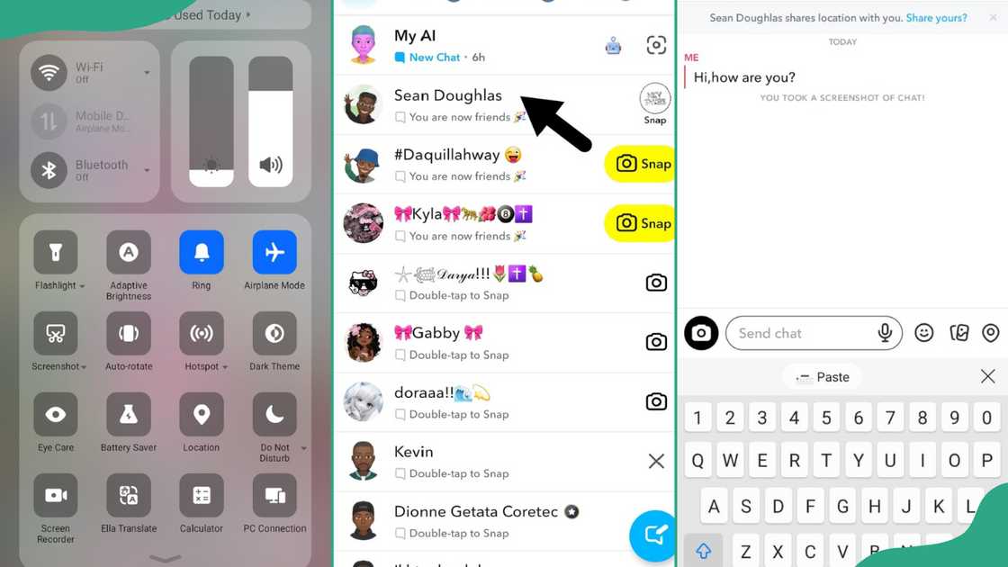 Steps for turning off Snapchat typing Steps for turning off Snapchat typing
