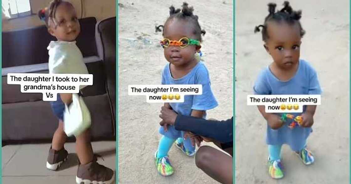 Little girl transforms after visiting her grandma Little girl transforms after visiting her grandma