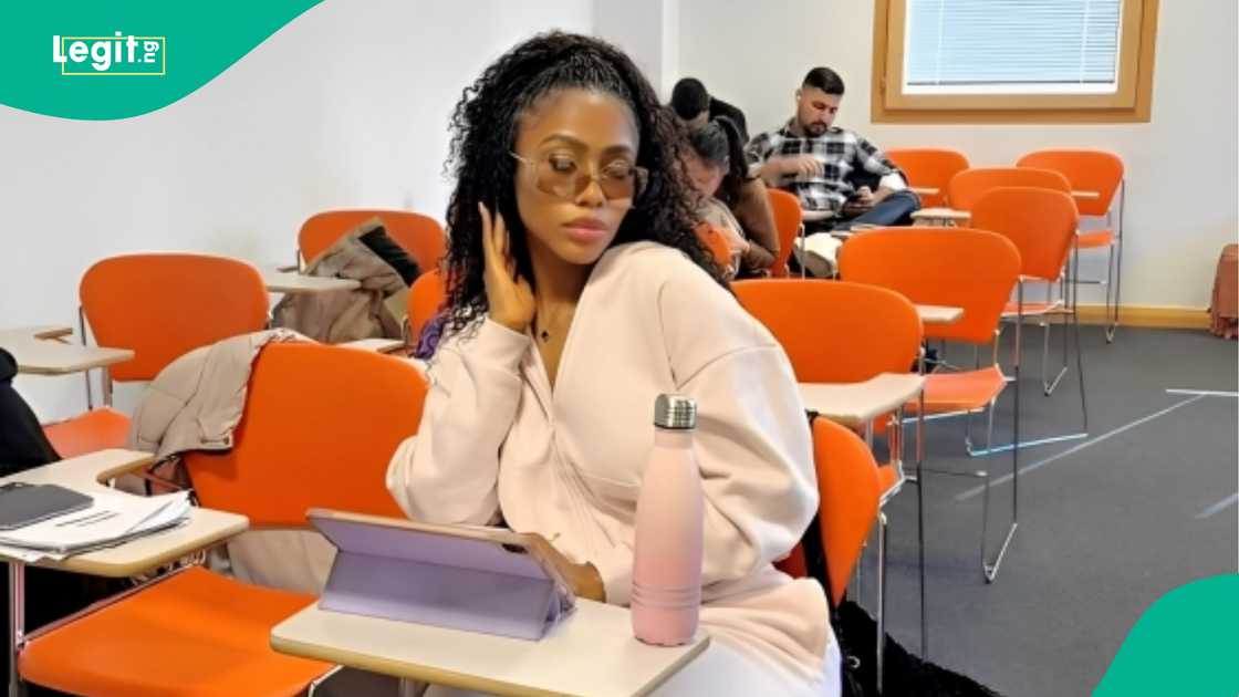Mercy Eke in MBA class in the UK Mercy Eke in MBA class in the UK