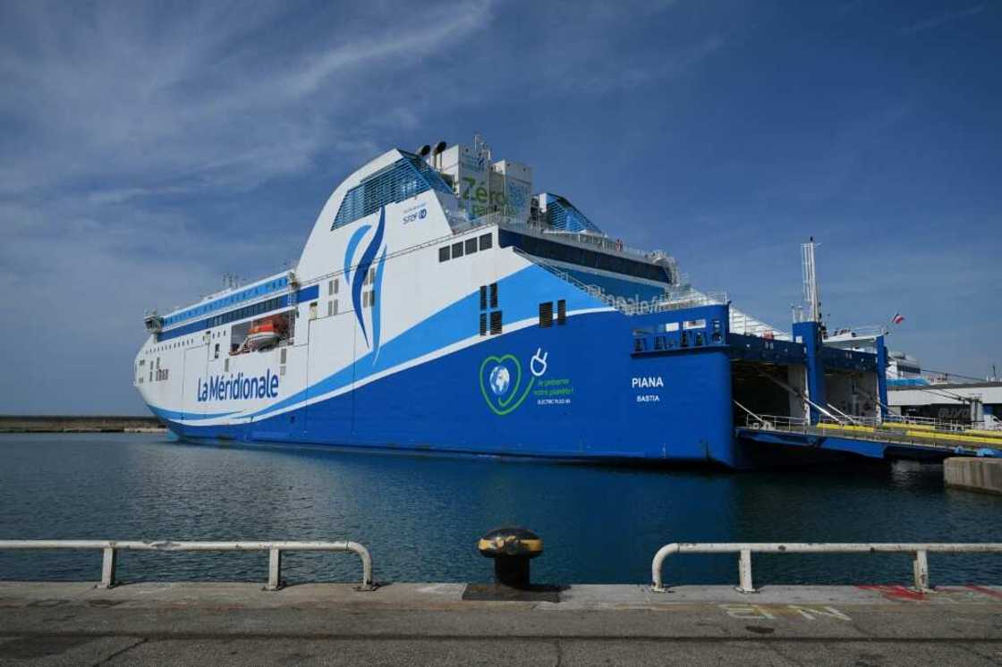 The ferry will link Marseille and the French island of Corsica The ferry will link Marseille and the French island of Corsica