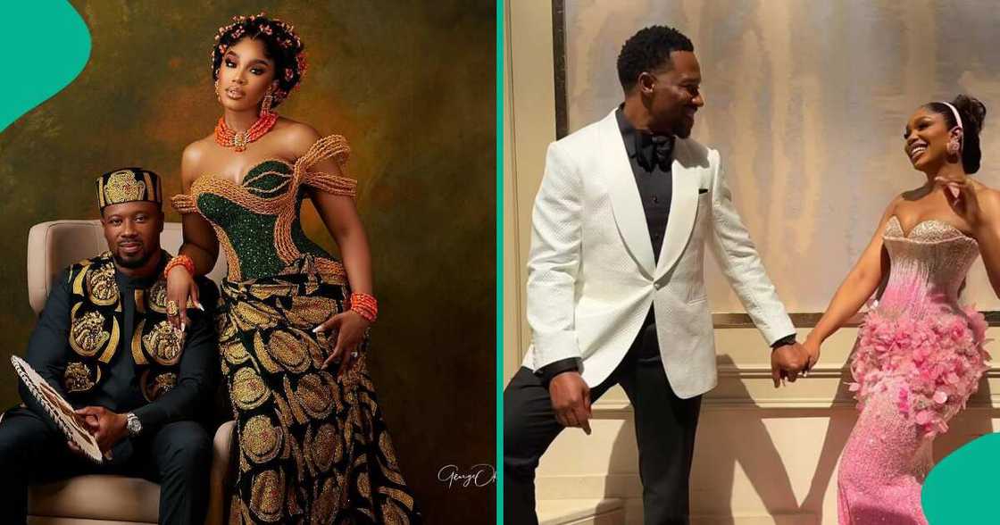 Sharon Ooja's hubby slightly hits her backside. Sharon Ooja's hubby slightly hits her backside.