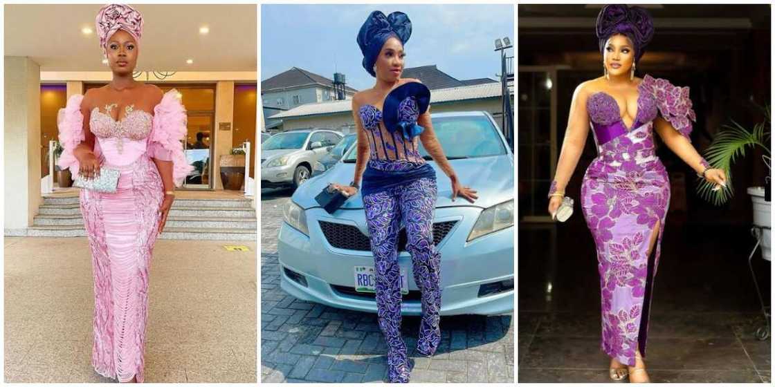 Photos of ladies in asoebi styles. Photos of ladies in asoebi styles.