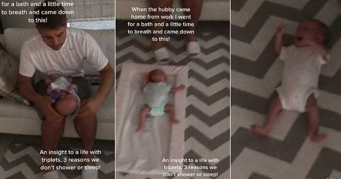 Mum of triplets asks husband to babysit, crying uncontrollably Mum of triplets asks husband to babysit, crying uncontrollably