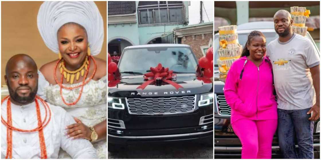 Warri based billionaire buys his wife a Range Rover for her birthday (photo) Warri based billionaire buys his wife a Range Rover for her birthday (photo)
