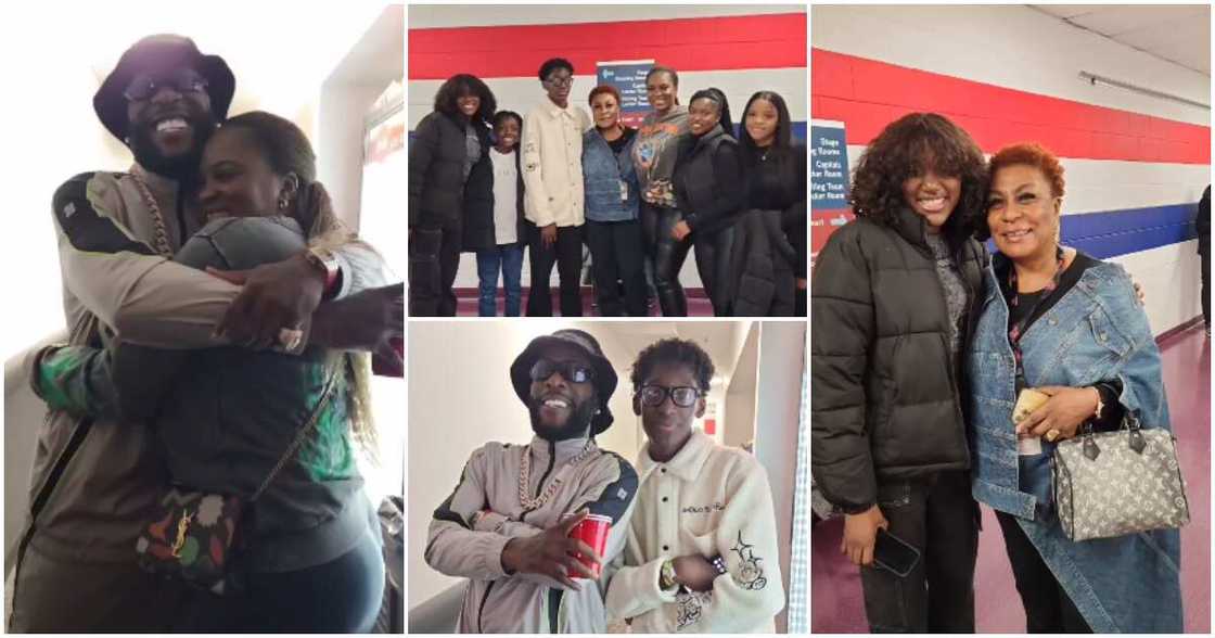 Burna Boy and his family with Pero Adeniyi and her kids. Burna Boy and his family with Pero Adeniyi and her kids.