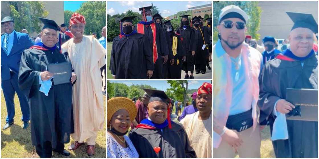 Davido's Billionaire Father, Cousin B Red Attend Uncle's Graduation Ceremony in the US Davido's Billionaire Father, Cousin B Red Attend Uncle's Graduation Ceremony in the US