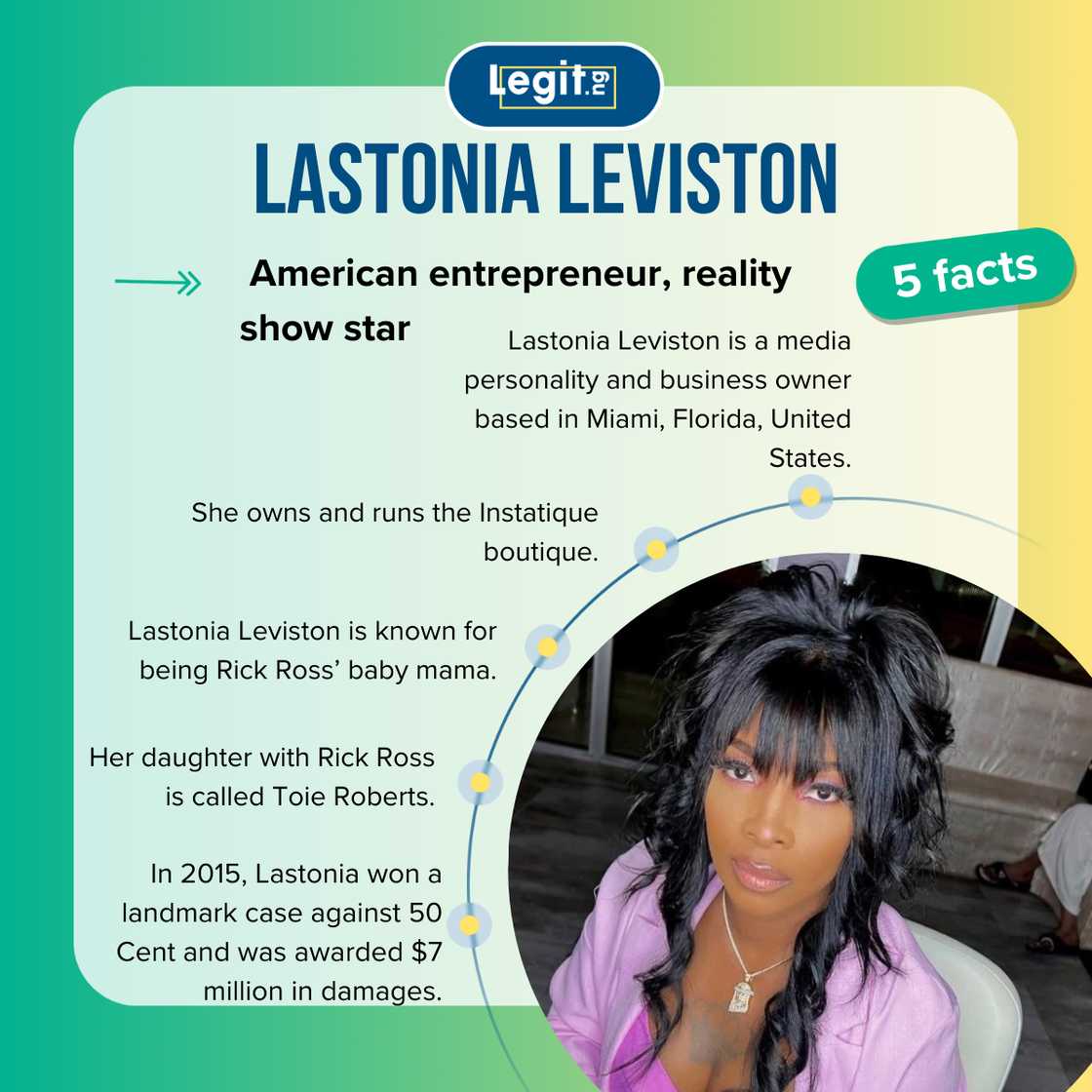 Five facts about reality TV star Lastonia Leviston Five facts about reality TV star Lastonia Leviston