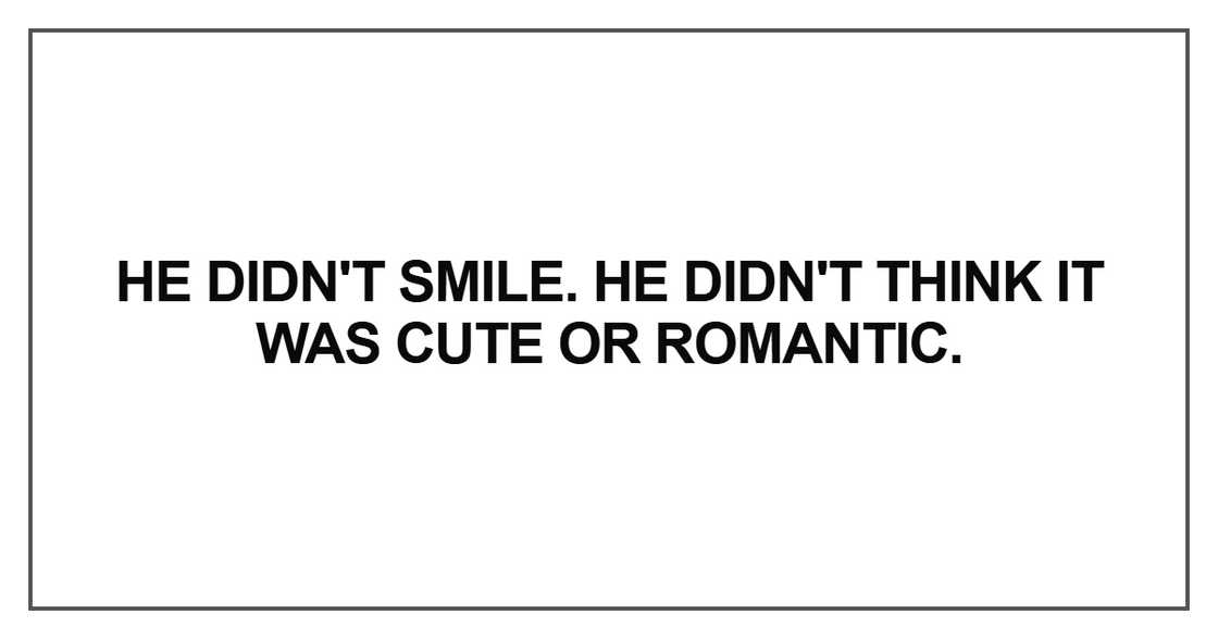 He didn't smile He didn't smile