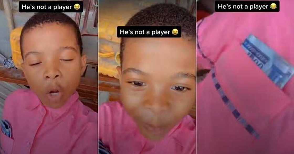 Little boy shows off cash, valentine money Little boy shows off cash, valentine money