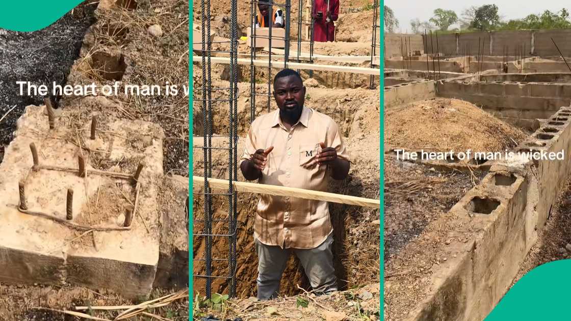 Nigerian Man shares how thieves stole iron rods at his construction site