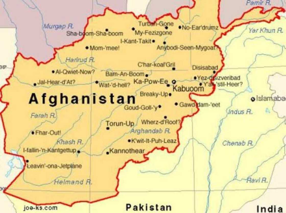 Taswirar ƙasar Afghanistan.