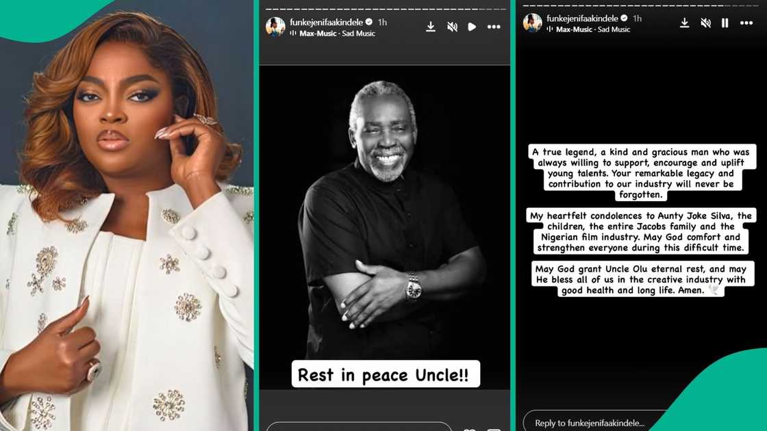 Funke Akindele honours late Olu Jacobs for his impact on young talents