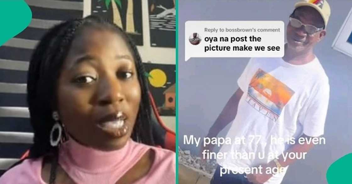 Nigerian lady vows to sue her dad for allowing her to take after his physical appearance in trending TikTok video. Nigerian lady vows to sue her dad for allowing her to take after his physical appearance in trending TikTok video.