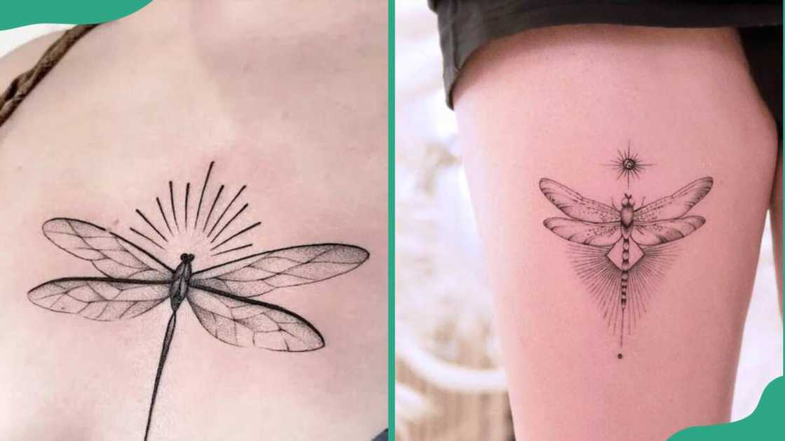 Sun and dragonfly tattoo Sun and dragonfly tattoo
