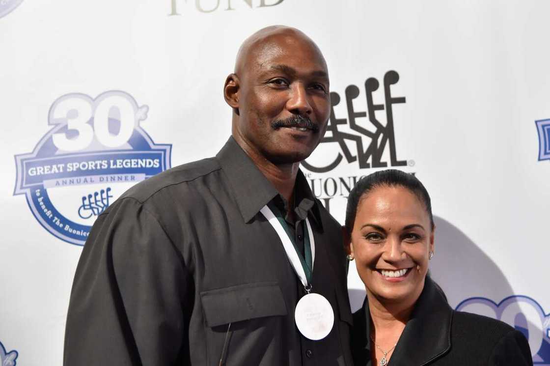 Karl Malone and his wife Kay Kinsey Malone attend the Annual Great Sports Legends Dinner to benefit The Buoniconti Fund to Cure Paralysis