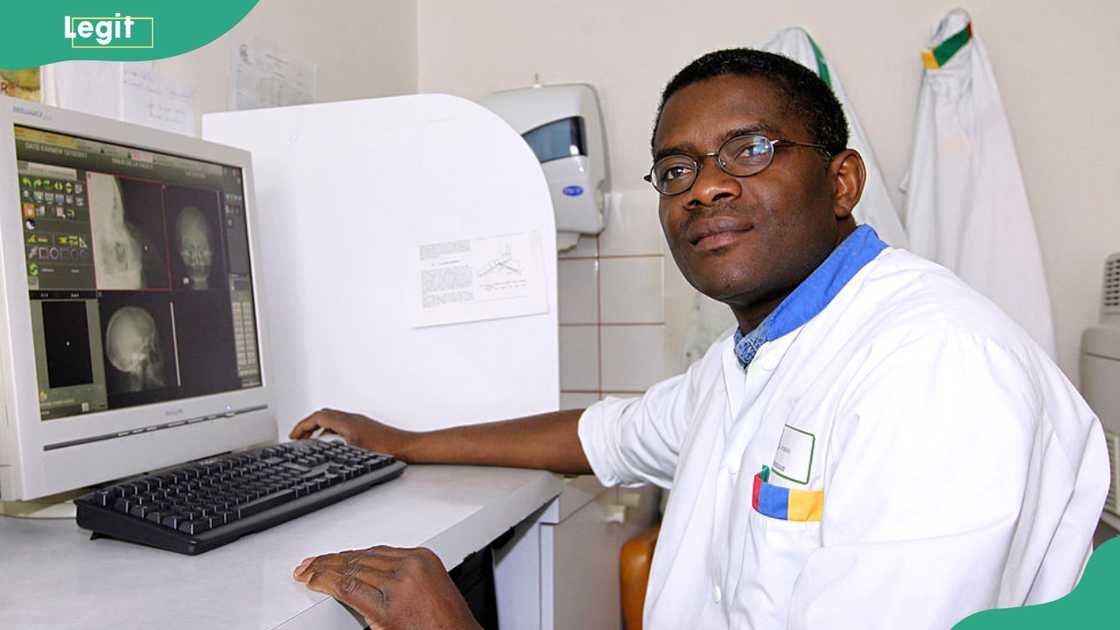 A radiologist poses at the hospital A radiologist poses at the hospital