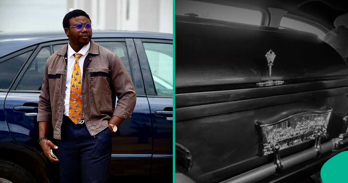 Four days after mum's burial, man breaks hearts with sad post. Four days after mum's burial, man breaks hearts with sad post.