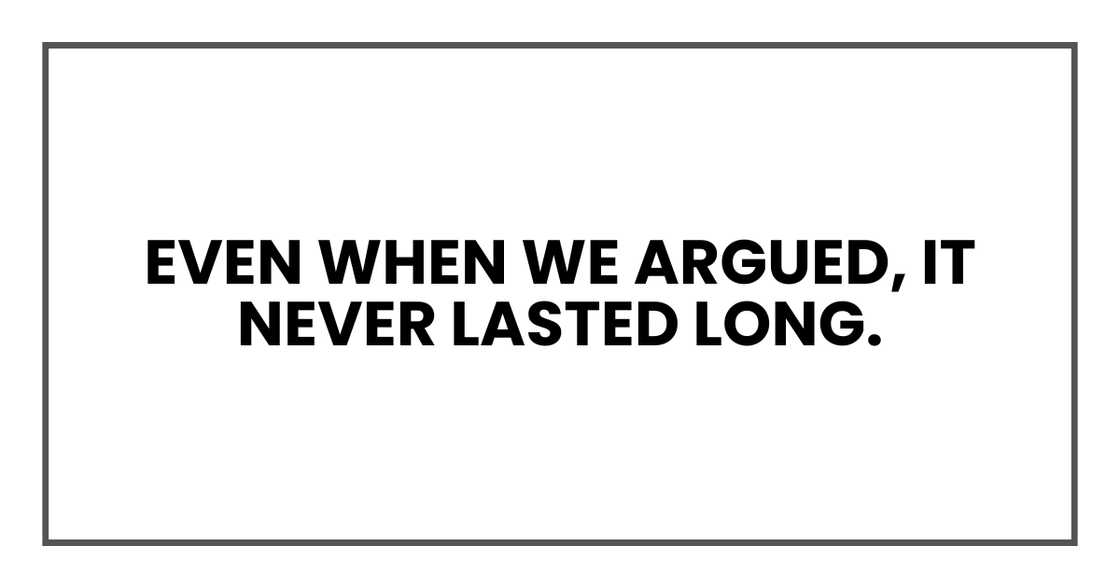 WE ARGUED