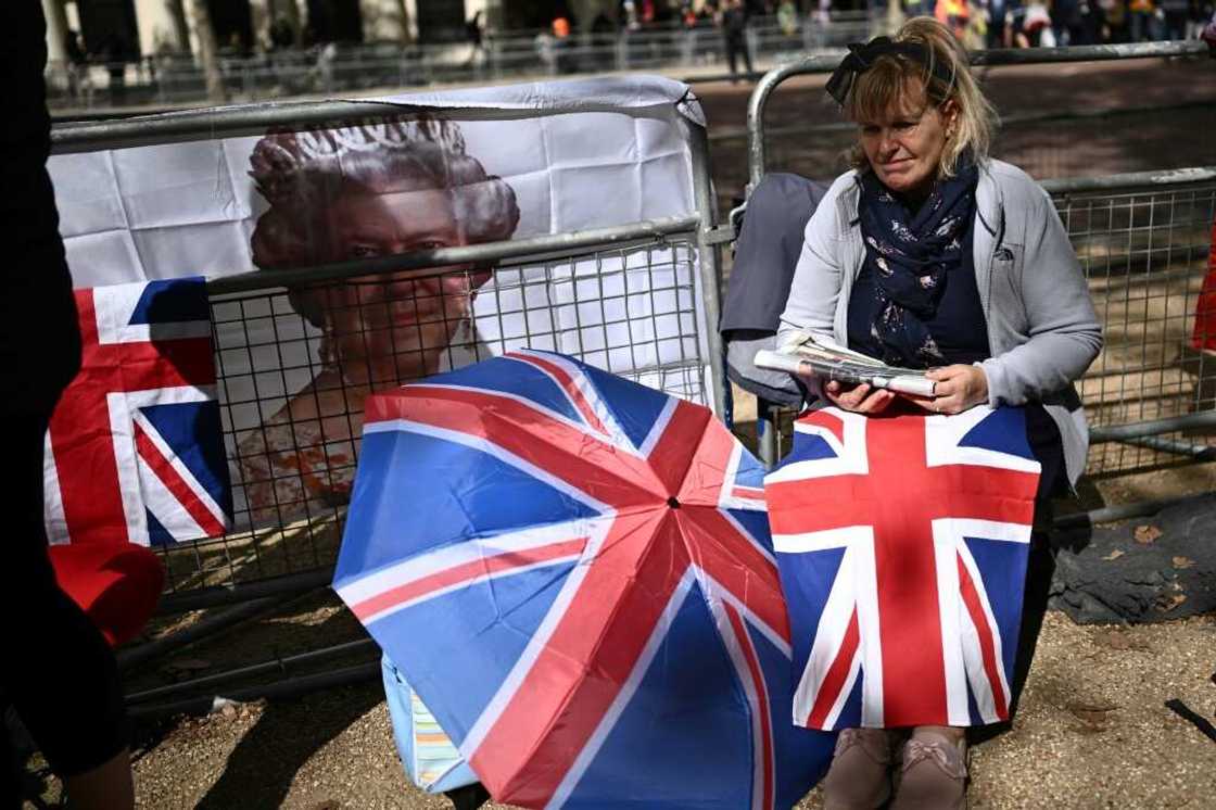 Some people have camped out on the procession route for days Some people have camped out on the procession route for days