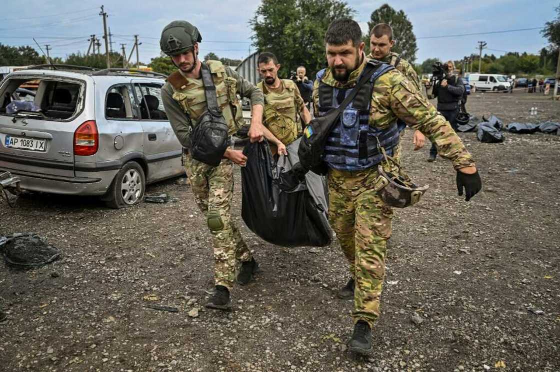 Kyiv says at least 25 civilians have been killed in a strike on a humanitarian convoy outside the city of Zaporizhzhia