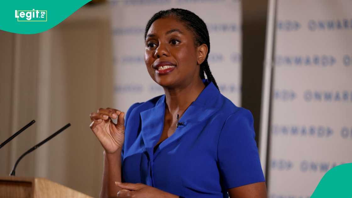 Conservative Party leader Kemi Badenoch delivers a speech on how her party can rebuild voters' trust on January 16, 2025, in London, England.