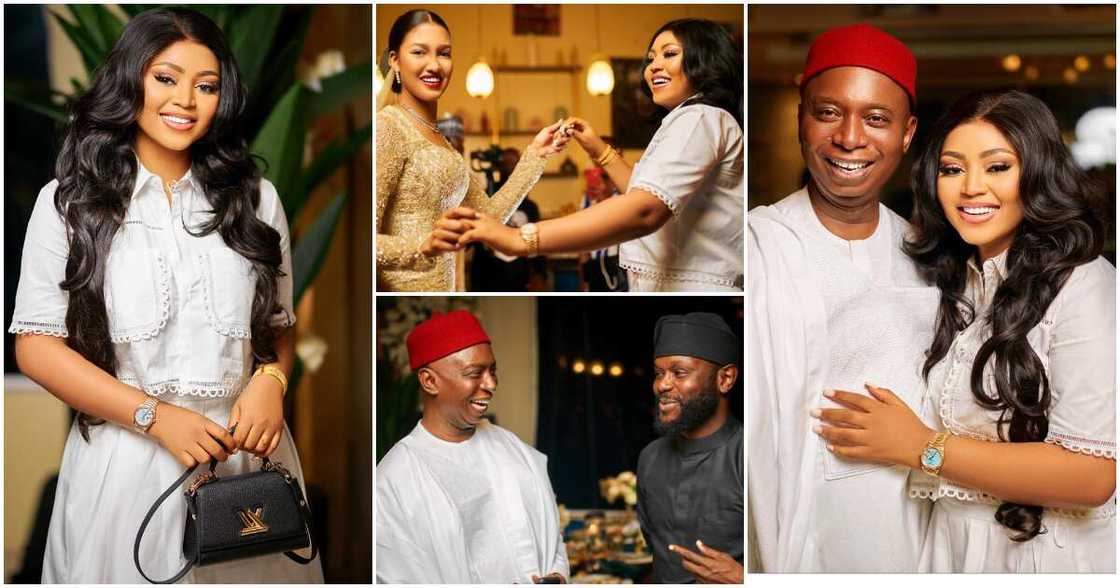 Regina Daniels parties with billionaires, Regina Daniels at Indimi's daughter's wedding. Regina Daniels parties with billionaires, Regina Daniels at Indimi's daughter's wedding.