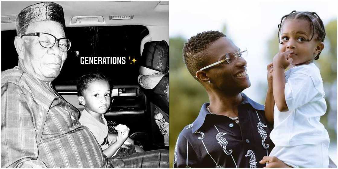 Wizkid's father and his son