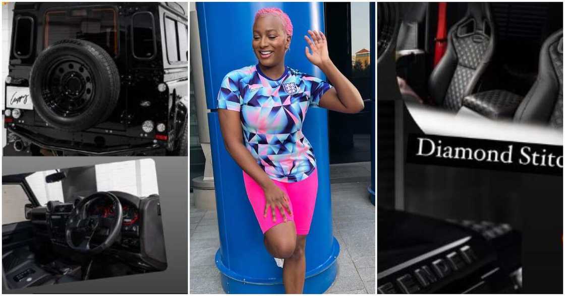 DJ Cuppy, Landrover, interior