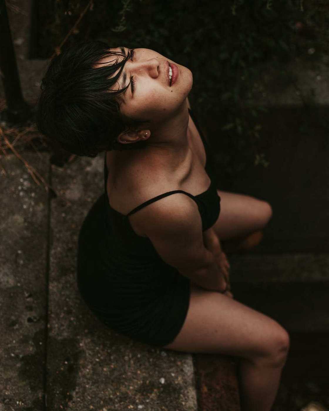 Pixie cut with bangs Pixie cut with bangs