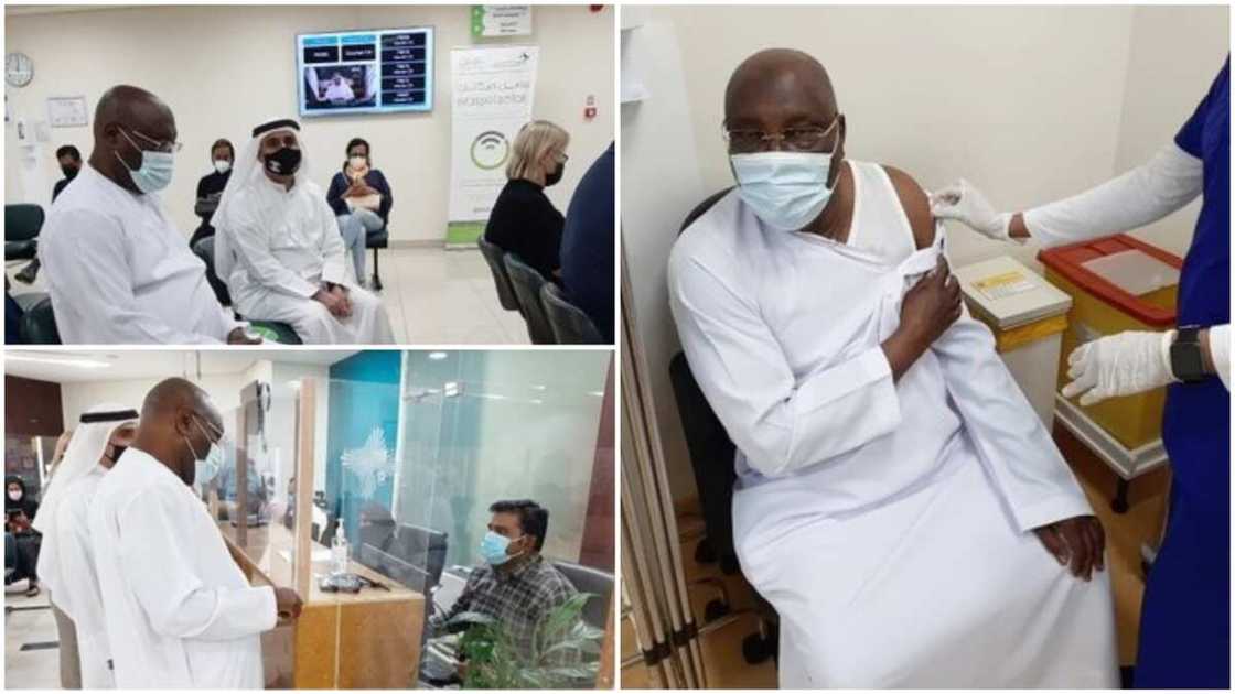 Coronavirus: Atiku takes a jab of COVID-19 vaccine in Dubai (photos) Coronavirus: Atiku takes a jab of COVID-19 vaccine in Dubai (photos)
