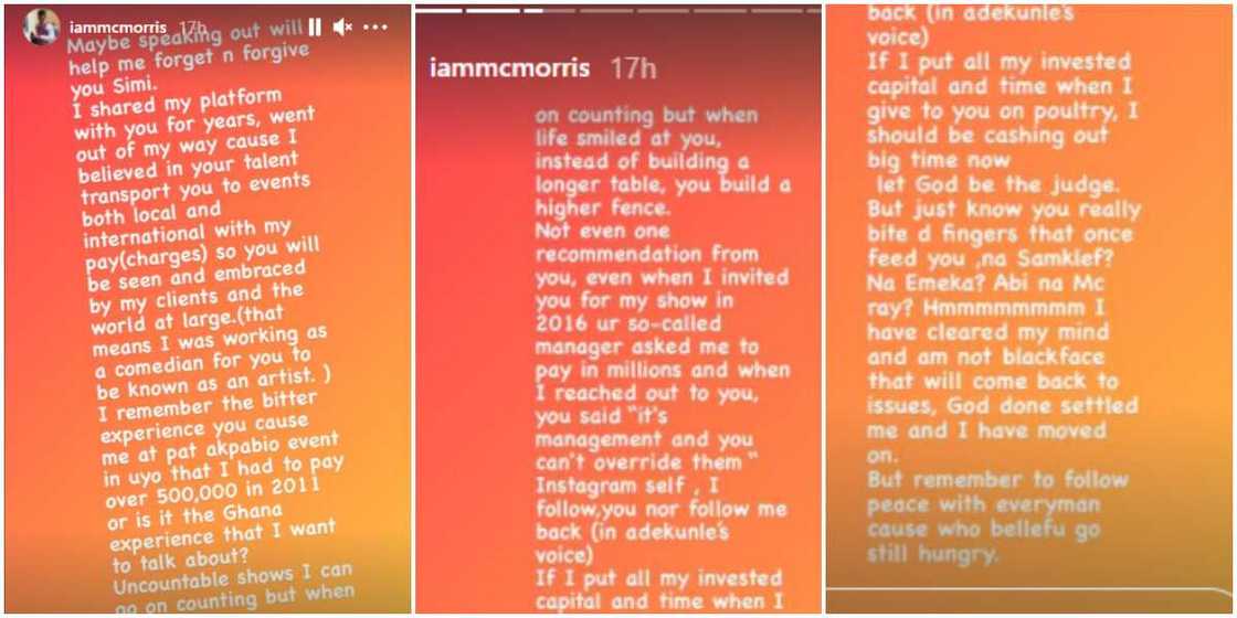 Singer Simi, Comedian Mc Morris. Singer Simi, Comedian Mc Morris.