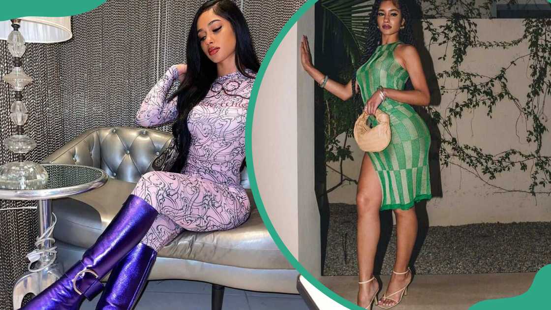 Lala Baptiste posing for photos Lala Baptiste posing for photos