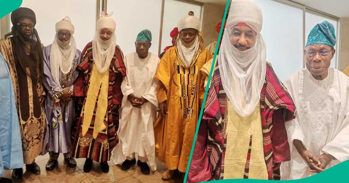 Sanusi II ya ziyarci Obasanjo a Lagos Sanusi II ya ziyarci Obasanjo a Lagos
