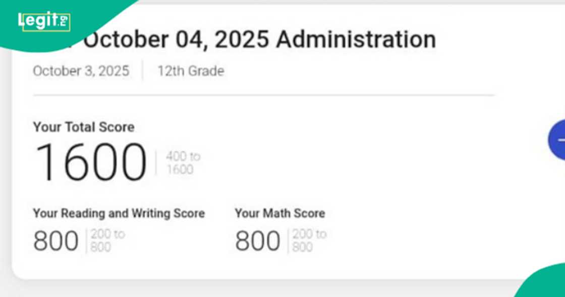 Nigerian boy's SAT score goes viral on X. Nigerian boy's SAT score goes viral on X.