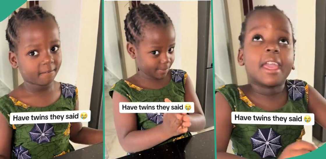 Girl who is a twin asks her mother a surprising question. Girl who is a twin asks her mother a surprising question.