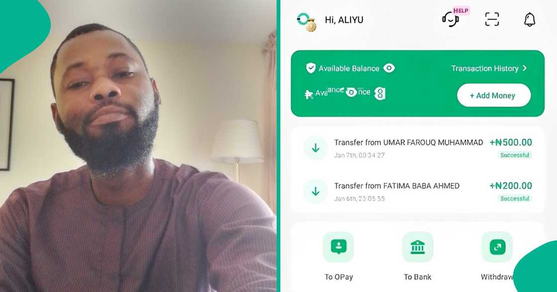 Man stunned as people send him money after he announced finally opening an OPay account Man stunned as people send him money after he announced finally opening an OPay account