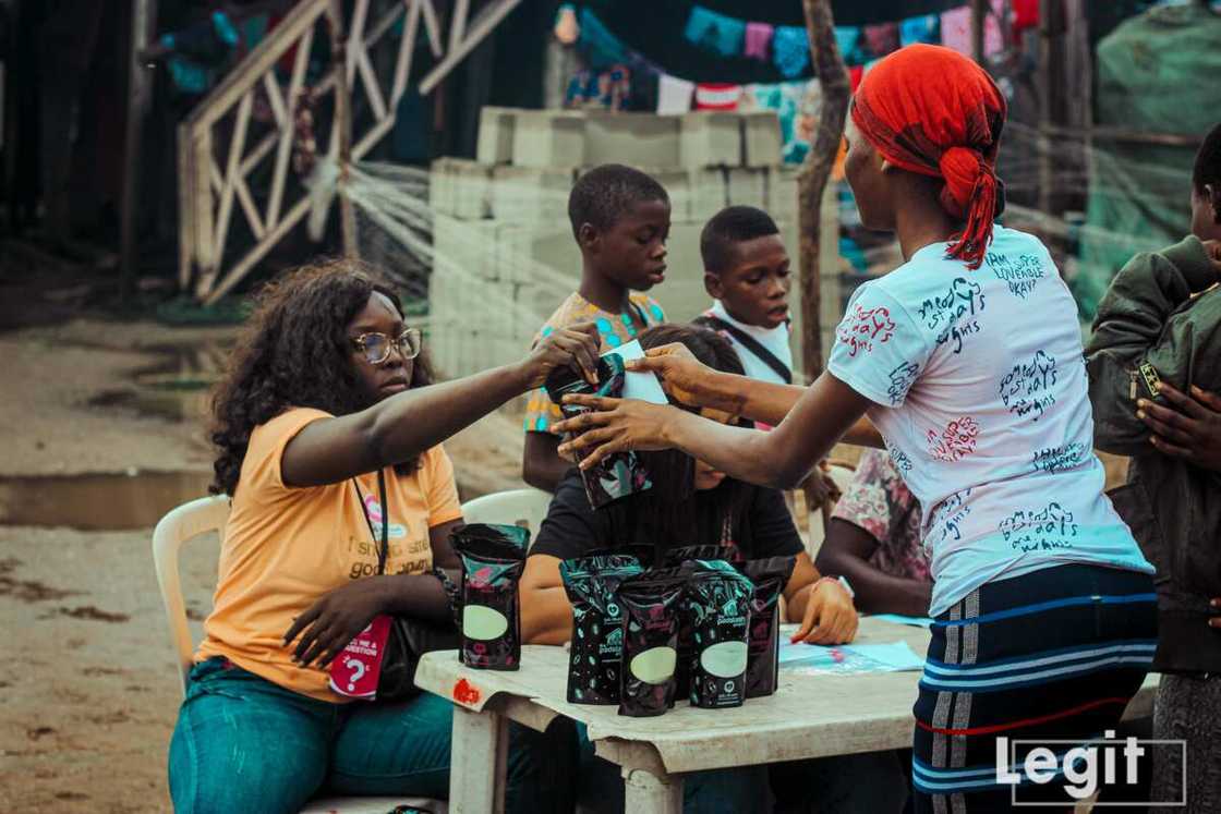 Makoko, empowerment, hygiene packs, stop period poverty Makoko, empowerment, hygiene packs, stop period poverty