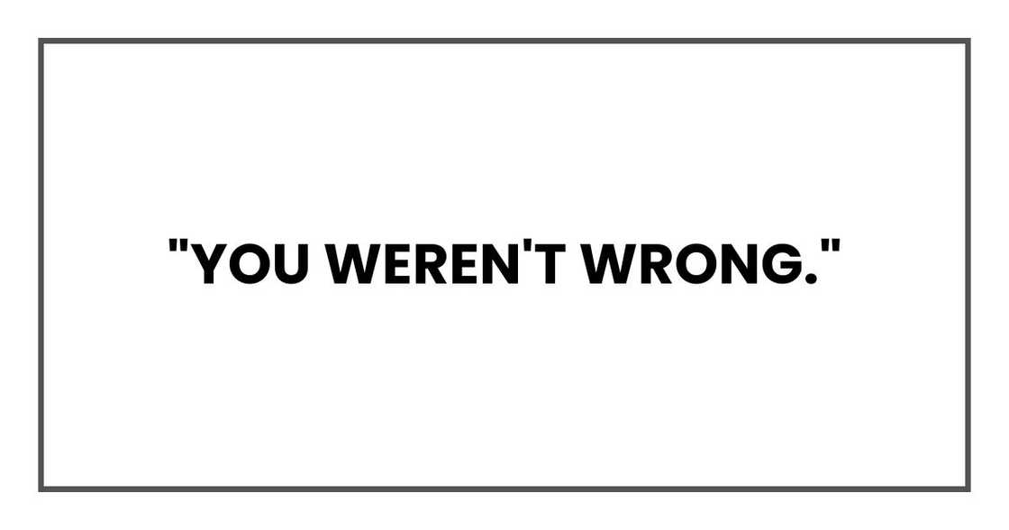 You weren't wrong.